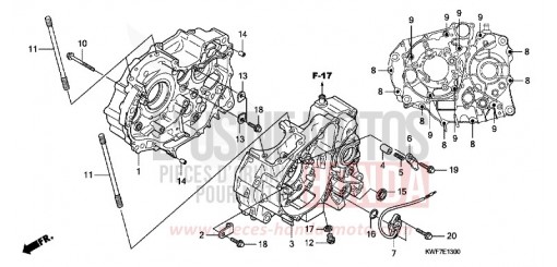 CARTER MOTEUR CBF125MA de 2010
